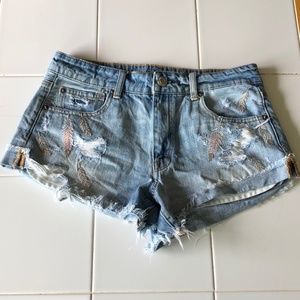 American Eagle Hi-Rise Festival Shorts Sz 8